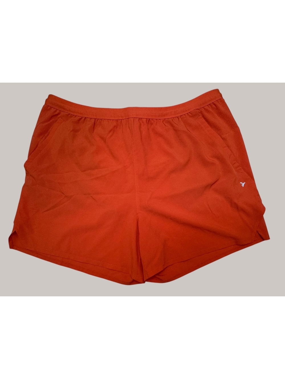 Old Navy Active Womens L Orange Quick Dry Lined Running Shorts Zip Pocket